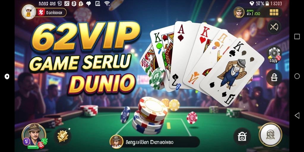 Tampilan gameplay seru dari 62VIP saat bermain Domino.