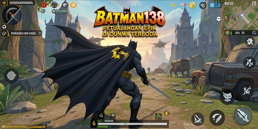 Screenshot gameplay BATMAN138 menampilkan dunia terbuka yang luas dan interaktif.