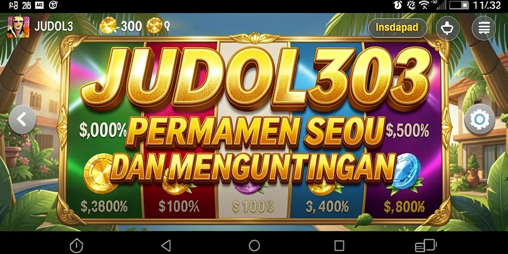 Screenshot utama JUDOL303 menampilkan gameplay Slot yang mendebarkan.