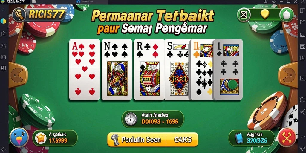 Screenshot RICIS77 menampilkan aksi seru permainan Domino.