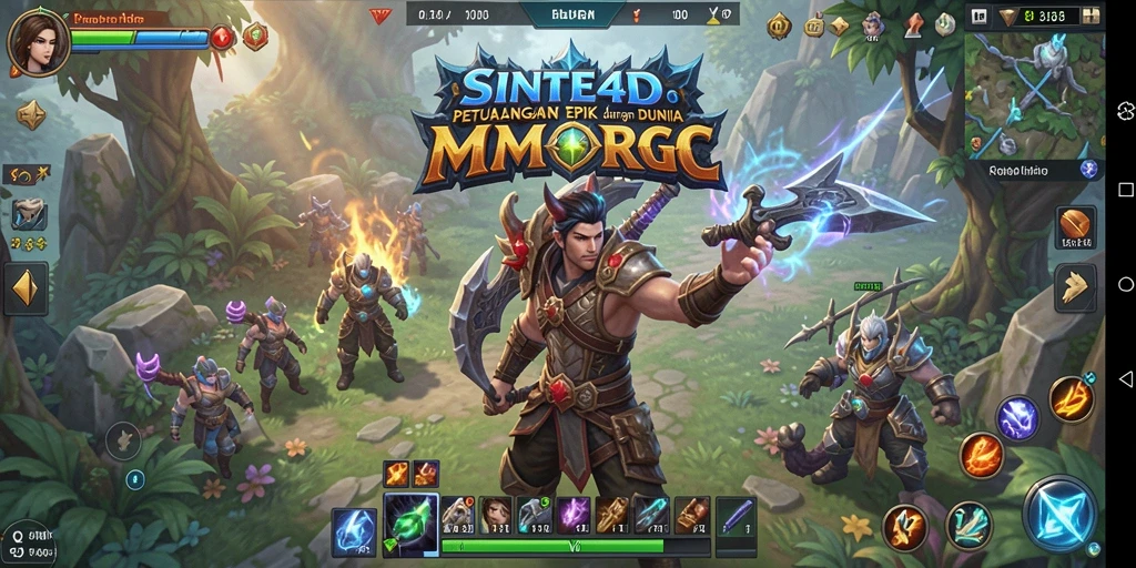 Tampilan gameplay SINTE4D yang epik dan mengasyikkan dalam dunia MMORPG.