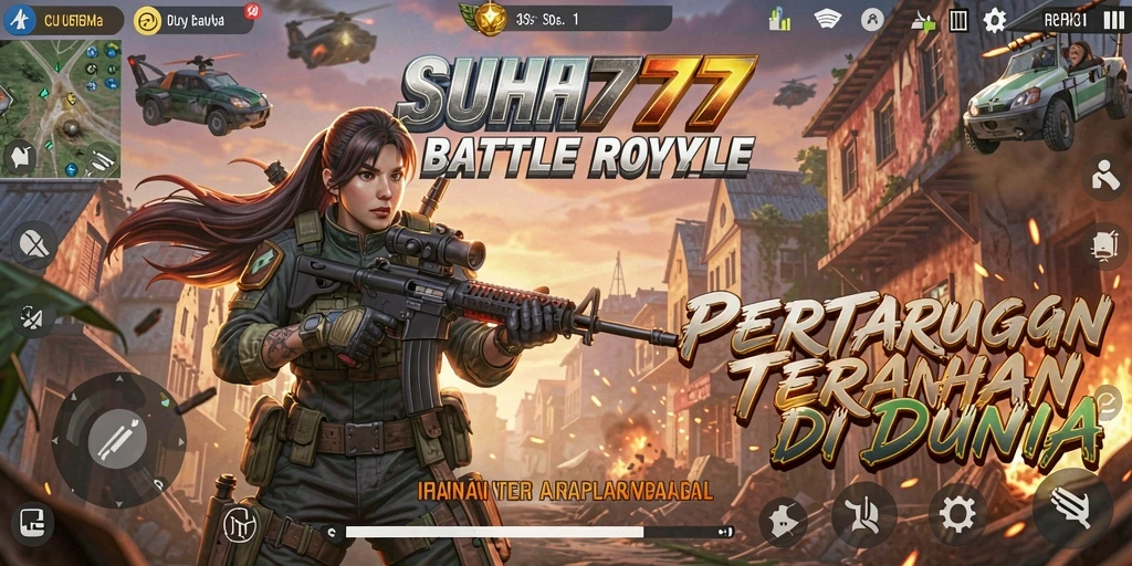 Gameplay Battle Royale yang intens dan menegangkan di SUHU777.