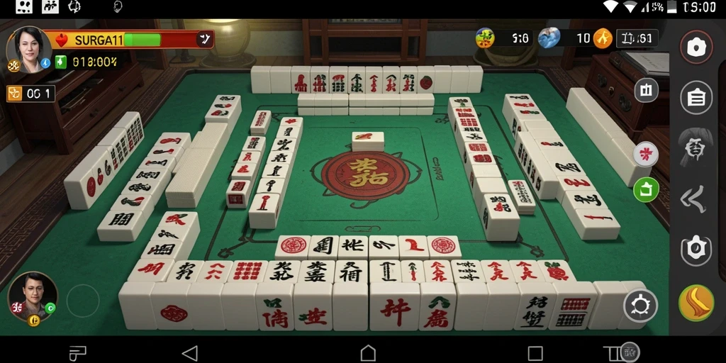 Tangkapan layar utama SURGA11 menunjukkan gameplay Mahjong yang menarik dan menantang.