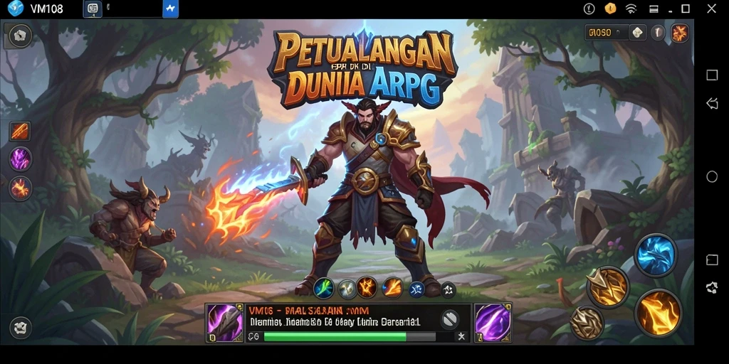 Screenshot utama menunjukkan aksi seru dalam permainan ARPG.
