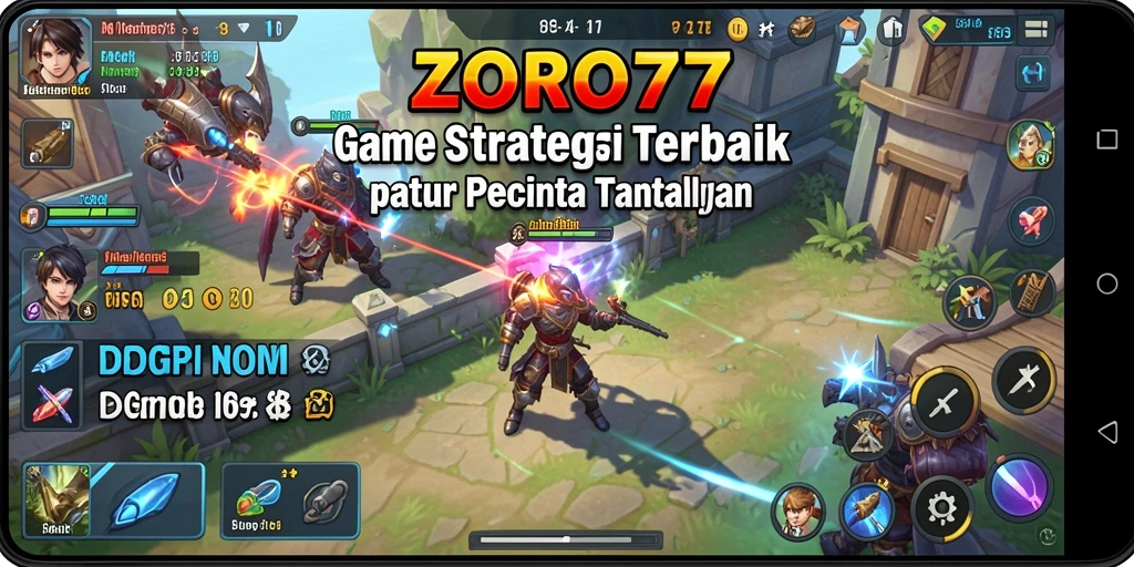 Tampilan gameplay ZORO77 yang menegangkan dan strategis.